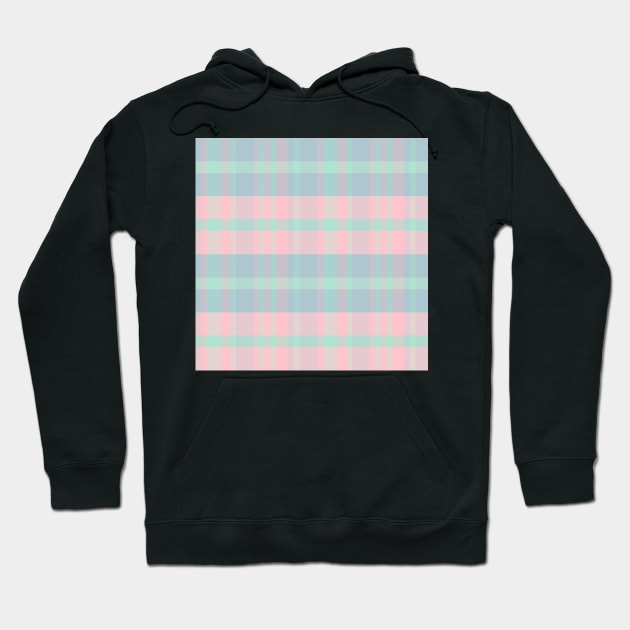 Pastel Aesthetic Iagan 1 Hand Drawn Textured Plaid Pattern Hoodie by GenAumonier